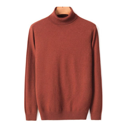 New Autumn Winter Men's Warm Turtleneck Sweater High Quality Fashion Casual Comfortable Pullover Thick Sweater Male Brand