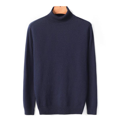 New Autumn Winter Men's Warm Turtleneck Sweater High Quality Fashion Casual Comfortable Pullover Thick Sweater Male Brand