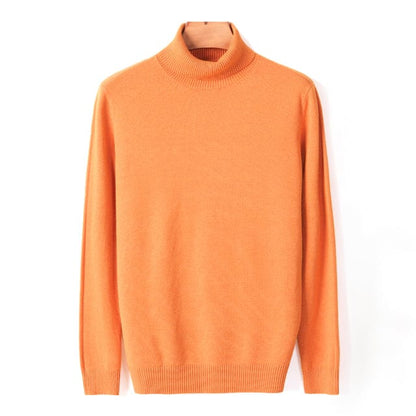 New Autumn Winter Men's Warm Turtleneck Sweater High Quality Fashion Casual Comfortable Pullover Thick Sweater Male Brand