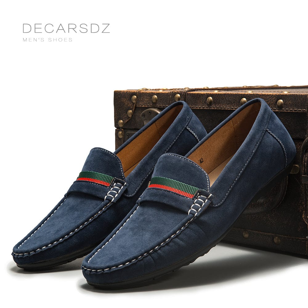 DECARSDZ Men Loafers Shoes 2022 Spring Autumn Fashion Boat Shoes Men Soft Flats Comfy Slip-on Suede Leather Men Casual Shoes