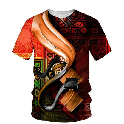 Hip Hop T Shirt Mens Graffiti Print Set Short Sleeve Summer Casual T-shirt/Shorts/Two Piece Suit  New Fashion Men's Clothing