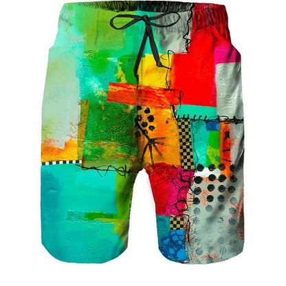 Hip Hop T Shirt Mens Graffiti Print Set Short Sleeve Summer Casual T-shirt/Shorts/Two Piece Suit  New Fashion Men's Clothing