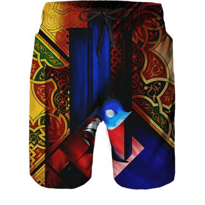 Hip Hop T Shirt Mens Graffiti Print Set Short Sleeve Summer Casual T-shirt/Shorts/Two Piece Suit  New Fashion Men's Clothing