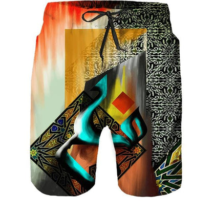 Hip Hop T Shirt Mens Graffiti Print Set Short Sleeve Summer Casual T-shirt/Shorts/Two Piece Suit  New Fashion Men's Clothing
