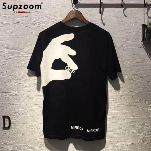 Supzoom 2022 New Arrival Brand Clothing Short Knitted O-neck Off Casual T Shirt Men Hip Hop Printing Leisure Cotton Tshirt Homme