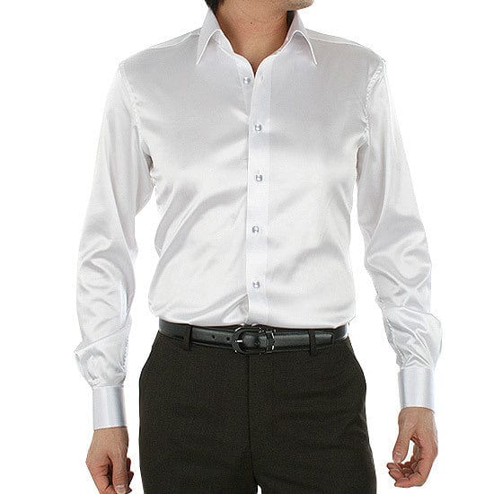 Men's Luxury Silky Shirts Long Sleeve Fashion Loose Casual Silk Like Men Dress Shirt Plus size Wedding Party Stage Clothes