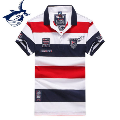 Men Clothes  Famous Brand Tace &amp; Shark polo shirt men Summer Tops Cotton Short Sleeve Striped Classic &amp; Business homme