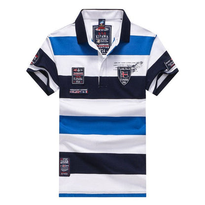 Men Clothes  Famous Brand Tace &amp; Shark polo shirt men Summer Tops Cotton Short Sleeve Striped Classic &amp; Business homme