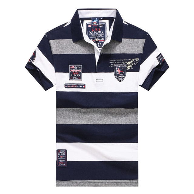 Men Clothes  Famous Brand Tace &amp; Shark polo shirt men Summer Tops Cotton Short Sleeve Striped Classic &amp; Business homme
