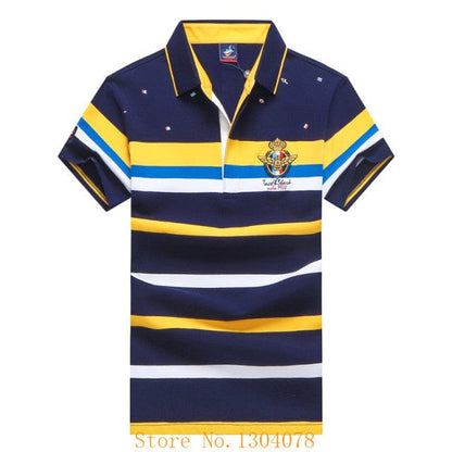 Men Clothes  Famous Brand Tace &amp; Shark polo shirt men Summer Tops Cotton Short Sleeve Striped Classic &amp; Business homme