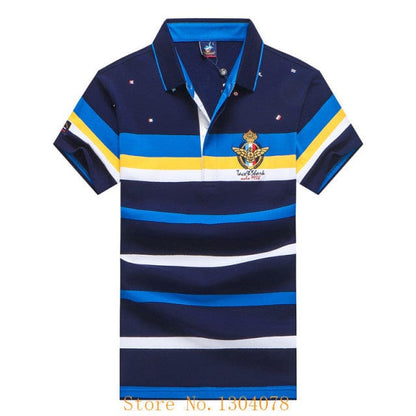 Men Clothes  Famous Brand Tace &amp; Shark polo shirt men Summer Tops Cotton Short Sleeve Striped Classic &amp; Business homme