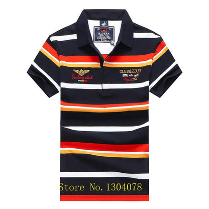 Men Clothes  Famous Brand Tace &amp; Shark polo shirt men Summer Tops Cotton Short Sleeve Striped Classic &amp; Business homme