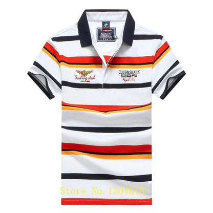 Men Clothes  Famous Brand Tace &amp; Shark polo shirt men Summer Tops Cotton Short Sleeve Striped Classic &amp; Business homme