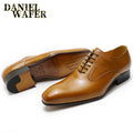 LUXURY BRAND OXFORD LEATHER SHOES BLACK BROWN HAND-POLISHED LACE UP POINTED TOE MEN'S DRESS WEDDING OFFICE BUSINESS FORMAL SHOES