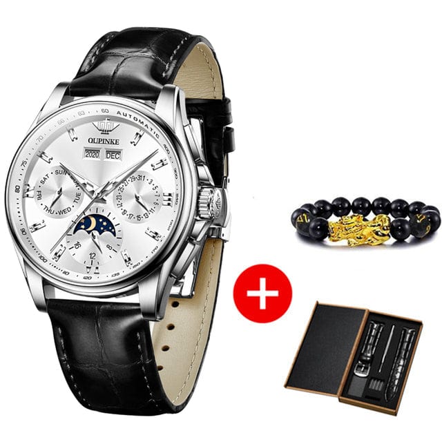 OUPINKE Men luxury watch For Man men's Top Brand Mechanical Wrist Watches Sapphire Glass Waterproof Automatic Watch Men Gift Set