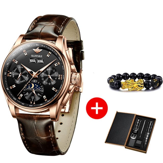 OUPINKE Men luxury watch For Man men&#39;s Top Brand Mechanical Wrist Watches Sapphire Glass Waterproof Automatic Watch Men Gift Set