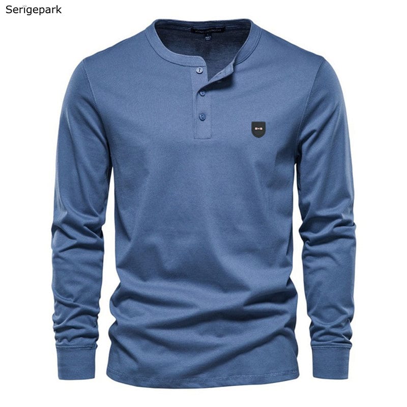 men's classical business leisure style t shirt long sleeve european serige park design for france luxury branded clothes