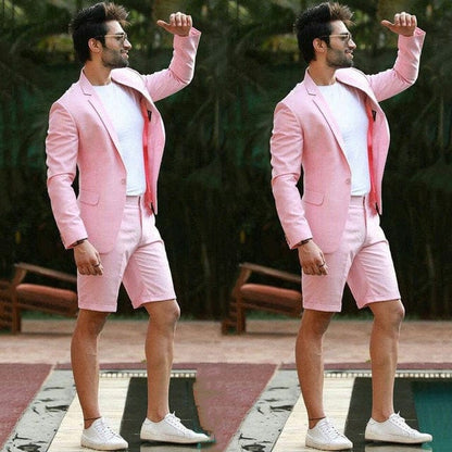 Latest Coat Pant Designs White Wedding Suits For Men Short Pant Formal Slim Fit Summer Groom Beach Custom Best Man Blazer
