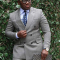 Newest Groomsmen Shiny Silver Grey Groom Tuxedos Peak Lapel Men Suits Wedding/Prom Best Man Blazer ( Jacket+Pants+Tie )