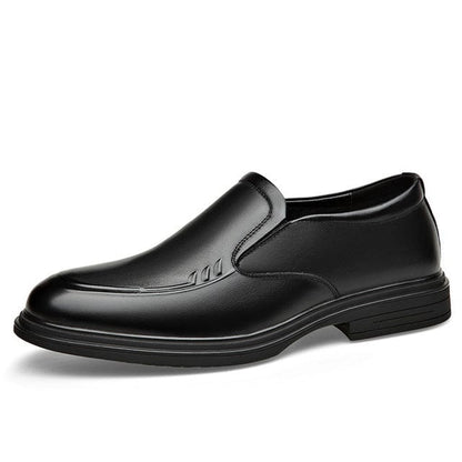 Men's Leather New Business Casual Fashion Shoes, Versatile Soft Soles, One Step On Middle-Aged And Elderly Driving Men's Shoes