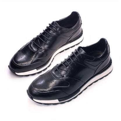 Men's Casual Leather Shoes Comfortable Non-slip Sneakers Breathable Lace-up Men's Shoes Wedding High-end Dating Men's Shoes