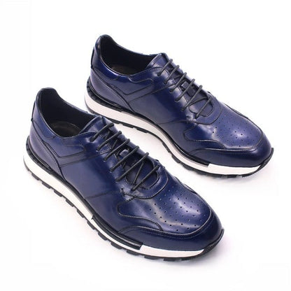 Men's Casual Leather Shoes Comfortable Non-slip Sneakers Breathable Lace-up Men's Shoes Wedding High-end Dating Men's Shoes