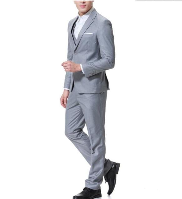 24 Color Formal 3 Piece Sets for Men Business/Wedding/Party Dress Suits Fashion Slim Men&#39;s Wear Plus Size M-6XL White Black Blue