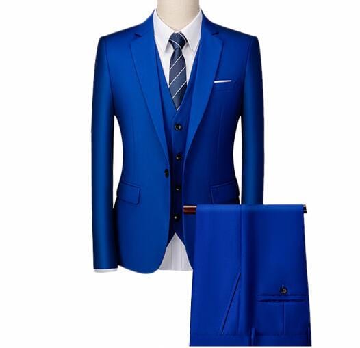 24 Color Formal 3 Piece Sets for Men Business/Wedding/Party Dress Suits Fashion Slim Men&#39;s Wear Plus Size M-6XL White Black Blue