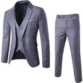 Men's 3 Pieces Black Elegant Suits With Pants Brand Slim Fit Single Button Party Formal Business Dress Suit Male Terno