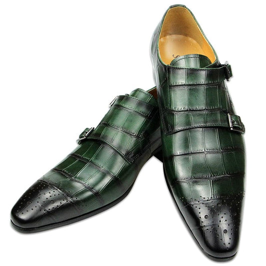 Genuine Leather Shoe Men&#39;s Workplace Low Top Business Dress Suit Leather Shoes Men Crocodile Pattern Leather Business Shoe