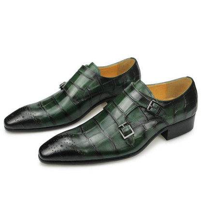 Genuine Leather Shoe Men's Workplace Low Top Business Dress Suit Leather Shoes Men Crocodile Pattern Leather Business Shoe