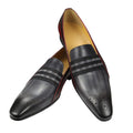 Man Leather Loafer Classic Double Color Matching Braided Brogue Dress Shoes Professional Office Fashion Spring and Autumn Series
