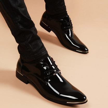Office Men Dress Shoes Men Formal Shoes Leather Luxury Fashion Groom Wedding Shoes Men Oxford Shoes Dress Pointed Toe