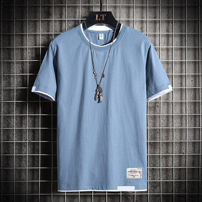 Fashion Brand Hip Hop Men T-Shirts  Summer Men's T Shirt New Casual Solid Tshirts Street Brand Clothing Men Tee Shirts Tops