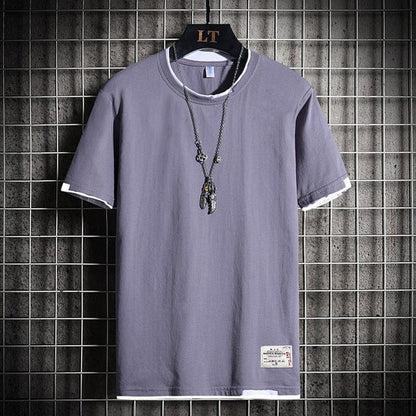 Fashion Brand Hip Hop Men T-Shirts  Summer Men's T Shirt New Casual Solid Tshirts Street Brand Clothing Men Tee Shirts Tops