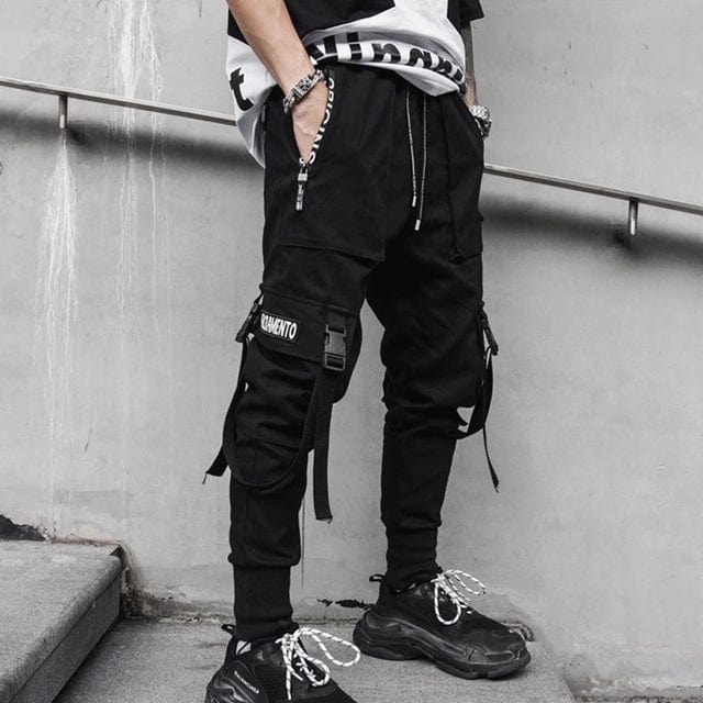 Joggeri Pantaloni cargo pentru bărbați Casual Hip Hop Hit Color Buzunar Pantaloni pentru bărbați Pantaloni de sport Streetwear Panglici Pantaloni Techwear