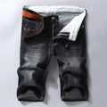 Men Denim Shorts  Summer New Style Thin Section Elastic Force Slim Fit Short Jeans Male Brand Clothing Black Blue