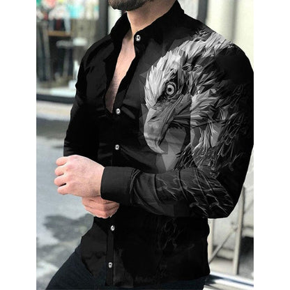 Luxury Men Shirts Turn-down Collar Buttoned Shirt Casual Designer Lattice Print Long Sleeve Tops Mens Clothes Club Prom Cardigan