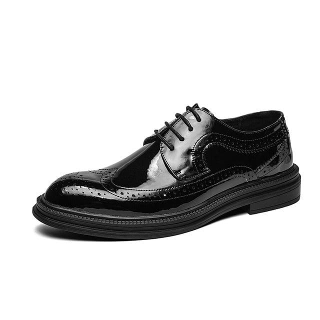 Luxury Italian Men&#39;s Oxford Shoes Fashion Genuine Leather Black White Lace Up Wedding Office Suit Classic Dress Shoes for Men