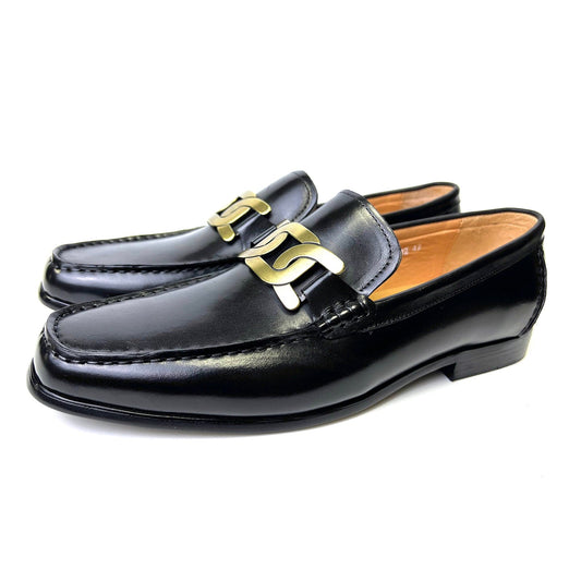 Luxury Men Leather Shoes Slip On Horsebit Loafers Men Casual Shoes Black Wedding Banquet Office Leather Shoes For Men