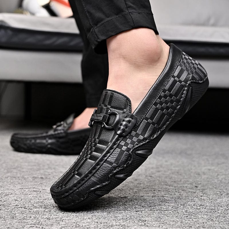 Men Shoes Slip On Genuine Leather Luxury Black Sneakers Trend Comfortable Casual oxfords Men Shoes Design Moccasins Man shoes