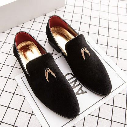 Qmaigie Men Dress Shoes Men plus size 47 48 Party shoes  new Fashion Wedding shoes Handmade Men Loafers Men Velvet Shoes