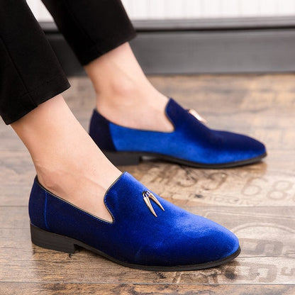Qmaigie Men Dress Shoes Men plus size 47 48 Party shoes  new Fashion Wedding shoes Handmade Men Loafers Men Velvet Shoes