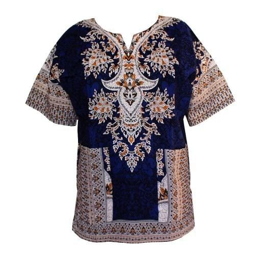 African printed 100% cotton Dashiki T-shirts for unisex (MADE IN THAILAND)