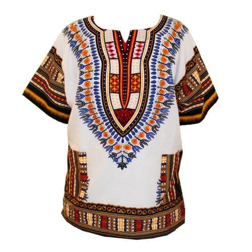 African printed 100% cotton Dashiki T-shirts for unisex (MADE IN THAILAND)