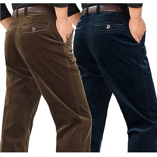 Pantaloni din catifea toamna iarna barbati pantaloni casual din catifea potrivire confortabila