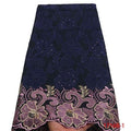Nigerian African Lace Fabrics High Quality For Men Cotton Dry Lace Fabric With Stones Swiss Voile Lace In Switzerland XY1716B-2