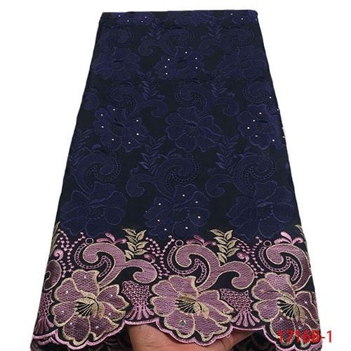 Nigerian African Lace Fabrics High Quality For Men Cotton Dry Lace Fabric With Stones Swiss Voile Lace In Switzerland XY1716B-2