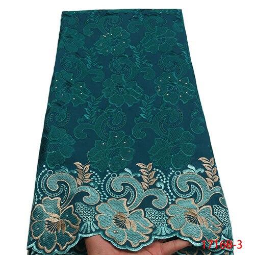 Nigerian African Lace Fabrics High Quality For Men Cotton Dry Lace Fabric With Stones Swiss Voile Lace In Switzerland XY1716B-2